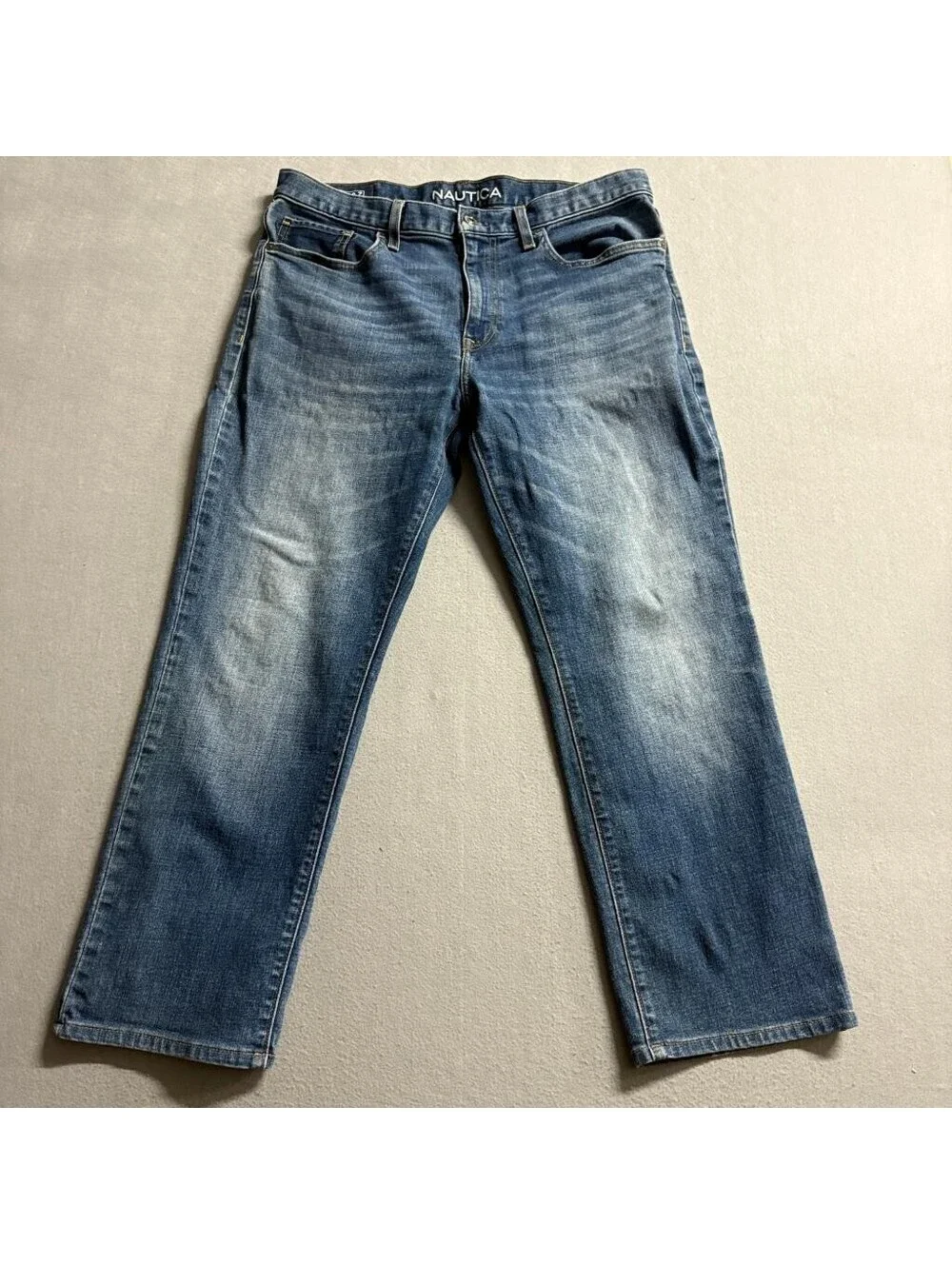 Nautica Jeans Mens 34x32 Original Relaxed Fit Blue Denim Pants